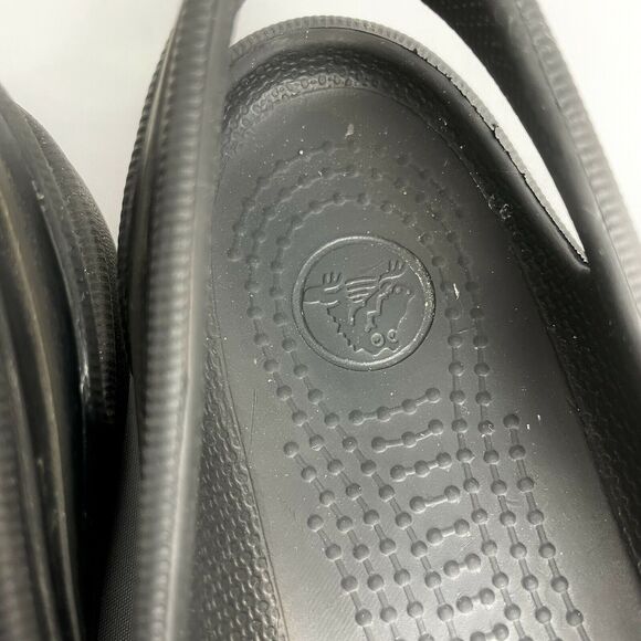 CROCS Jayna Black Slingback Ballet Flat Sandals Size Youth Junior 5 US7 - Picture 4 of 8